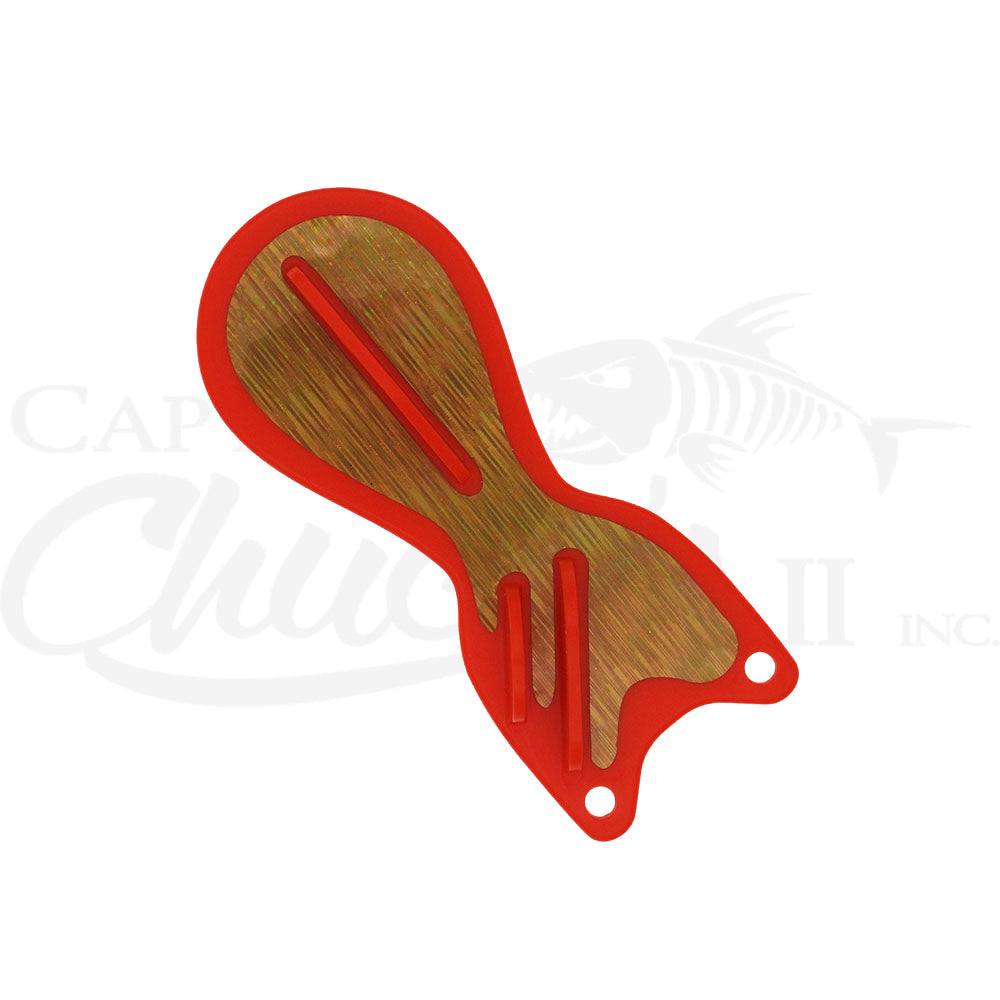 Spindoctor 6 Inch Red Blade - Gold Lines