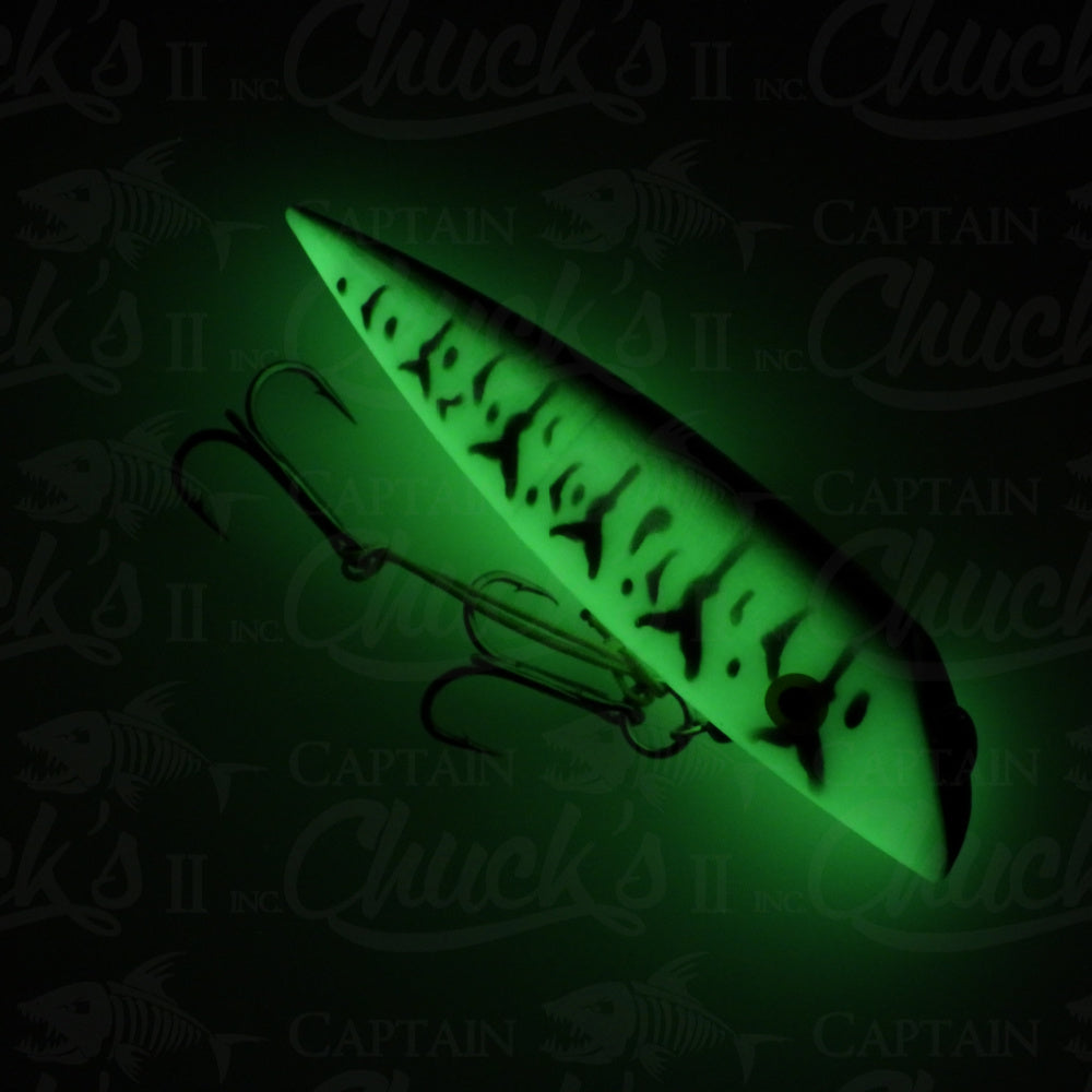 NE Troller Plug 4.25" Glow Zebra