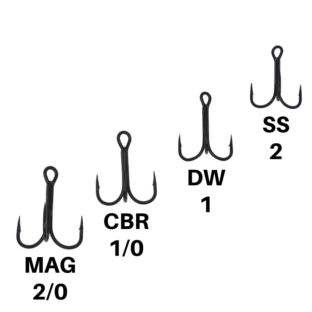 Dreamweaver Black Treble Hooks