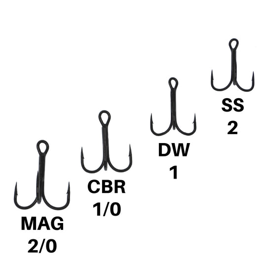 Dreamweaver Black Treble Hooks