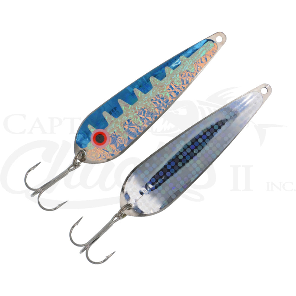 alaska flag fishing lure spoon Pro King Blue Barracuda – Captain Chuck's II Color:Silver/Gunmetal triggering strikes from any Bubble Magus Acclimation Box Freshwater Rods_m