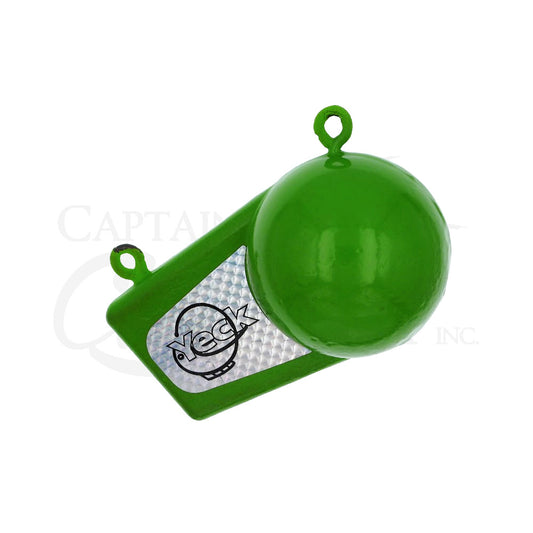 Finned Downrigger Weight-Lime Green 14#